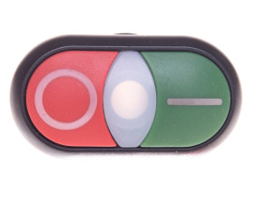 Napęd przycisku podwójny zielony/czerwony /O-I/ z podświetleniem z samopowrotem M22S-DDL-GR-X1/X0 216701