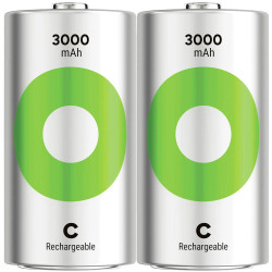 GP RCK300C136C2 ReCyko Rechargeable NiMH C Batteries 3000mAh 2-Pack