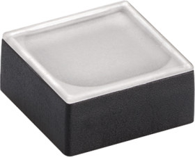 Push button, transparent cap, pitch 19 mm, (L x W x H) 18.3 x 18.3 x 6.8 mm, anthracite, for single pushbutton, 834.900.013