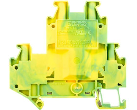 Złączka szynowa ochronna 2-piętrowa 2,5mm2 zielono-żółta Ex UTTB 2,5-PE /50szt./