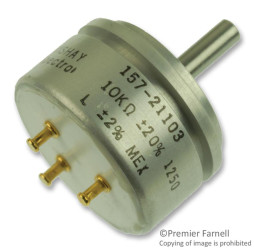 Potencjometr 10kΩ typ Obrotowy Vishay średnica wału 3,18 mm 1W długość wału 22.2mm średnica 22.2mm Montaż na siłowniku