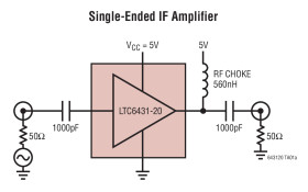 20dB Gain Block, 50Ω IF Amplifier