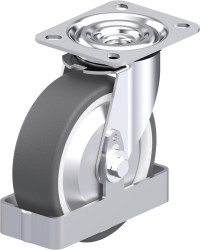 Blickle 938917 L-POTH 125KA-FA-FS Rolka obrotowa z blachy stalowej Średnica koła: 125 mm Maksymalne obciążenie: 250 kg 1