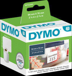 S0722440 DYMO labels for LabelWriter, 54 x 70 mm