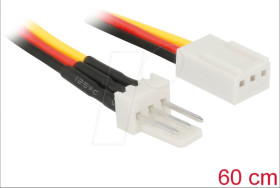 85752 Fan Power Cable 3 pin male to 3 pin female 60 cm