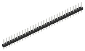 Pin header, 30 pole, pitch 2.54 mm, straight, black, SLLP109730Z