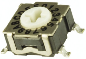 Przełącznik obrotowy 16-pozycyjny SMD 100 mA przy 30 V DC -20 → +85°C