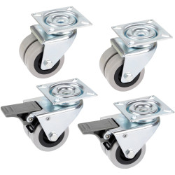 d&#xF6;rner &#x2B; helmer 450105 Castors Double swivel wheel 50 mm 80 kg 4 pcs