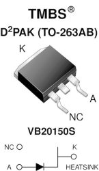 VB20150S-M3 High-Voltage Trench MOS Barrier Schottky Rectifier Ultra Low VF = 0.55 V at IF = 5.0 A