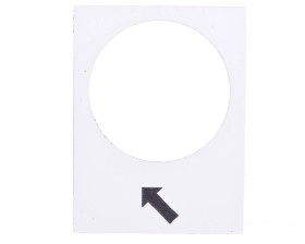 Tabliczka opisowa biała prostokątna 30x40mm PODNOSZENIE WOLNO ZB2BY4913