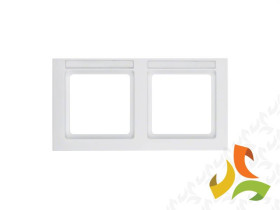 BERKER Q.3 Ramka 2 podwójna pozioma z polem opisowym biały aksamit 10226099 HAGER