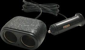 Car - socket, 2-fold, 12 V, 10 A, 2 m