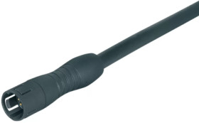 Sensor actuator cable, cable plug, straight to open end, 3 pole, 2 m, PUR, black, 3 A, 77 7405 0000 50003-0200