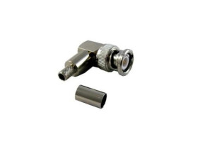 Wtyk BNC zaciskany na RG59 kątowy