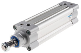 Siłownik pneumatyczny z tłoczyskiem skok: 125mm Festo Ø 50mm dwustronnego działania Action 302.8mm z amortyzacją