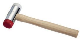 Młotek gumowy Okrągły 750g Stal chromowana z wymienną końcówką SAM