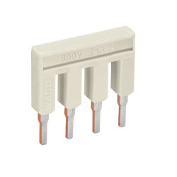 WAGO 2002-404 4 Way 25A Insulated Push-in Jumper Bar for 2002 Series Light grey
