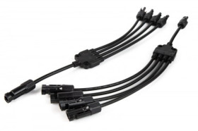 Czwórnik MC4 z kablem do łączenia modułów fotowoltaicznych równoległy IP67 para