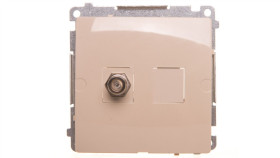 Simon Basic Gniazdo Antenowe Pojedyncze Typu F Beżowe Bmaf1.01/12