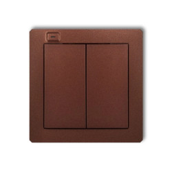 DECO Nadajnik 2-klawiszowy 4-kanałowy do systemu Exta Free brązowy metalik 9DEF-2