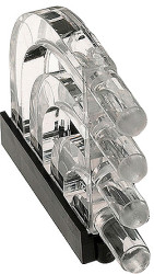 Światłowód do LED, sztywny, kątowy, dł. 29.38mm, 4-rzędowy, 4-drożny, , MENTOR