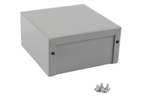 Obudowa Aluminium, stal szerokość zew. 102 mm długość zew. 102 mm wys. zew. 51 mm Hammond Szary