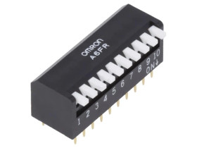 Przełącznik DIP-SWITCH Ilość sekcji 10 ON-OFF 0,025A/24VDC A6FR0104