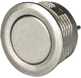 Vandal-proof pushbutton, 1 pole, unlit , 80 mA/48 VDC, mounting Ø 16.1 mm, IP67, 3-109-092