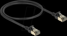 80338 Patch cable Cat.8.1 F/FTP Slim Pro 0.5 m black