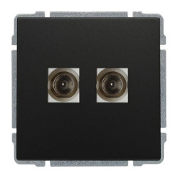 KOS 66 Gniazdo TV podwójne bez ramki złącze TV typu męskiego 660956