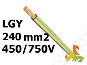 Przewód LGY 240 mm2 żółto-zielony (450/750V) jednożyłowy linka H07V-K (bębnowy) 29354 HELUKABEL