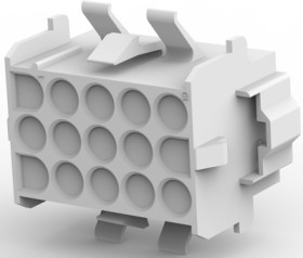 Socket housing, 15 pole, pitch 6.35 mm, straight, natural, 770057-1