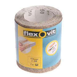 Flexovit 63642526411 General Purpose Sanding Roll 115mm x 5m Coarse 80g