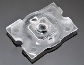 Soczewka LED szerokokątna 19.6 x 15.4 x 3.8mm, kąt widzenia 175°, do użytku z Lumileds LUXEON A, Lumileds LUXEON Rebel