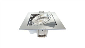 Oprawa Sevil Kwadrat Chrom Połysk Regulowana Halogenowa Kwadrat W Kwadracie