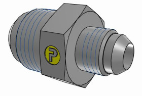 Złączka hydrauliczna, Złacze A: UNF 7/8-14 męskie, Złacze B: UNF 9/16-18 męskie