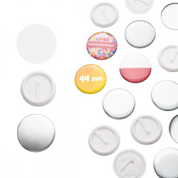 Przypinka 44mm z klipsem zestaw 50 szt.