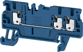 Through terminal block, push-in connection, 1.5 mm², 17.5 A, 6 kV, dark blue, 2534540000