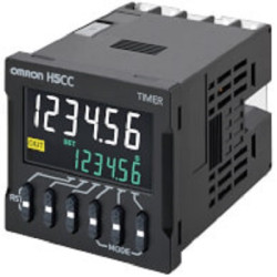 Timer Relay Montaż podtynkowy 12 → 48V SPDT Omron 0.001s → 999999h H5CC 2 funkcyjny