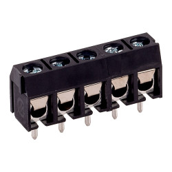 CamdenBoss CTB5201/5BK 5 Way 16A Low Profile Terminal Block 5mm Pitch