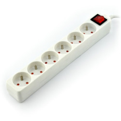 Listwa zasilająca Titanum Esperanza TL127 biała - 6 gniazd - 1,5m