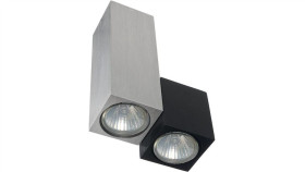 Oprawa Lampa Salem 2 X Gu10 Srebrono Czarna Drapana Creelamp