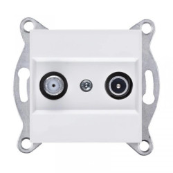 Gniazdo TV-SAT końcowe IEC 9.52 M, F (SAT) Biały 264/01 EXEN