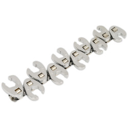 Siegen S0845 Crows Foot Wrench Set 10pc Flare Nut 3/8&quot;sq Drive Metric