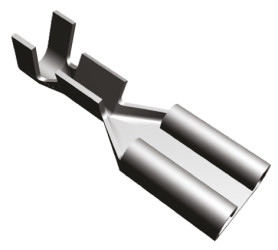 Konektor płaski Żeński 6.35 x 0.81mm długość 20.2mm Izolacja: Nieizolowane Cyna