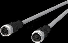 142MIA22100 Sensor cables, M12, 4-pin, coupling > coupling, 10 m