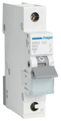 Hager MBS163 Wyłącznik automatyczny 1 styk 63 A 400 V