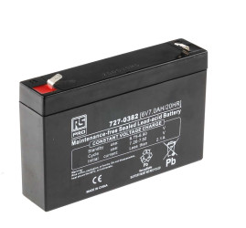 Uszczelniony akumulator kwasowo-ołowiow 7Ah RS PRO 150 x 34 x 94mm 6V