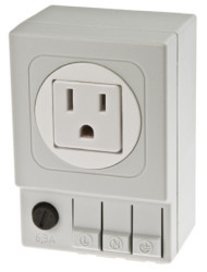 Gniazdo wtykowe NEMA 5-15R Montaż na szynie DIN STEGO 6.3A