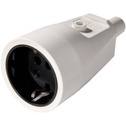 Martin Kaiser 551/kws Mains Socket 250V White IP20 Flexible Cable Compatible